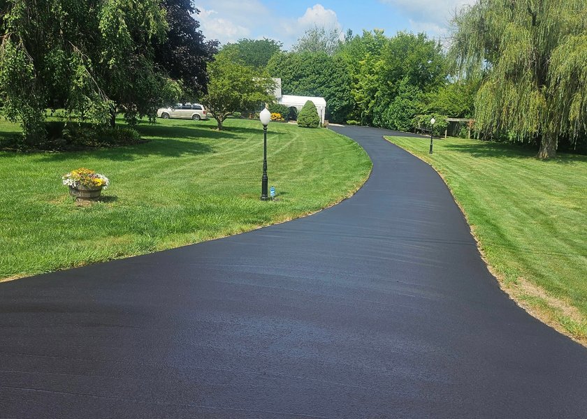 newly sealed residential driveway