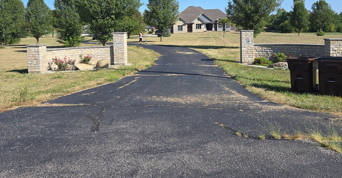 driveway before asphalt service