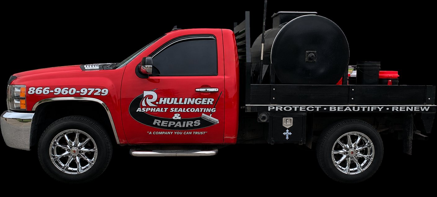 R.Hullinger asphalt sealcoating truck